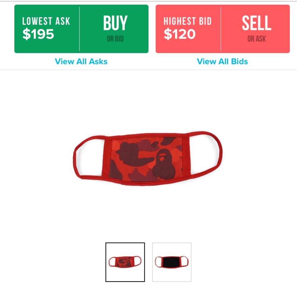 Bape Red Camo Mask